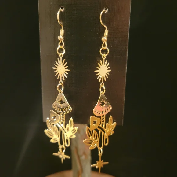 2/$20 Celestial Mushroom Earrings - Picture 1 of 3